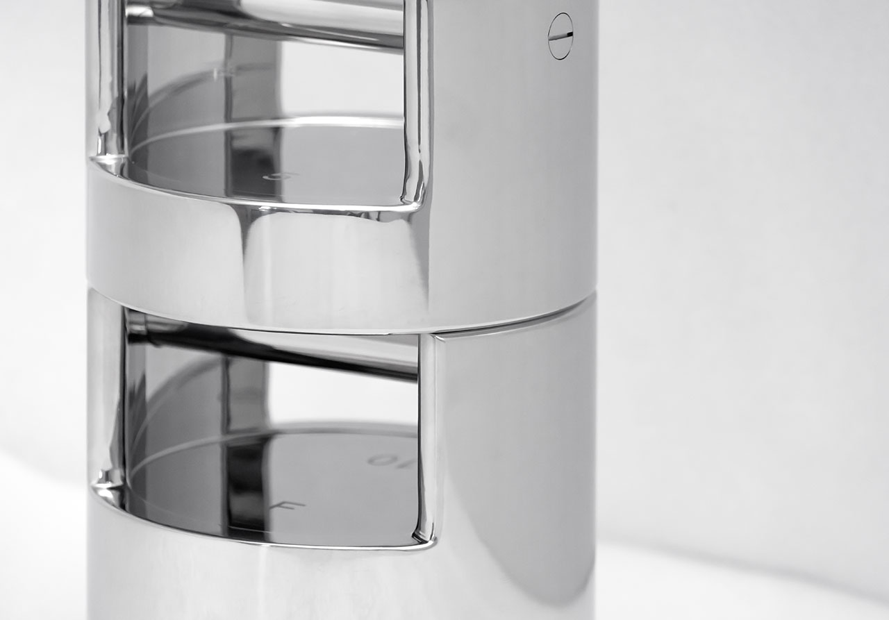 F2 Control weight, mirror-polished stainless steel, stackable